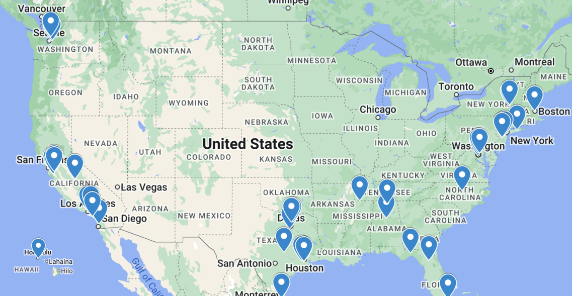 Texas Science Bowl 2025 Impact Map